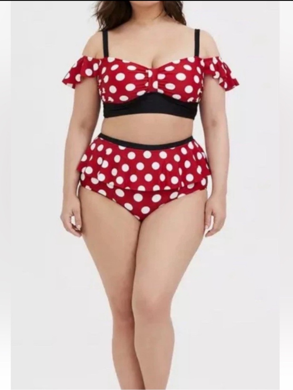 Torrid x Disney Limited Edition Minnie Mouse Red Polka Dot 2-Piece Swimsuit - Picture 15 of 15